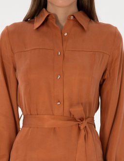 Tar__n Comfort Fit Dokuma Elbise - Pierre cardin фото 5