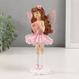 Фигурка полистоун Девочка-ангел в розовом с сердечком, 8.5?6.5?16.5 см