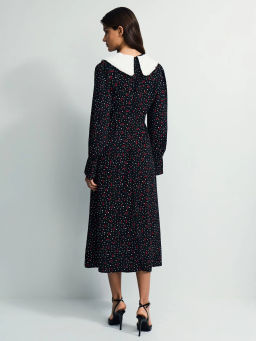 Платье миди с контрастным воротником / Zarina  фото 9