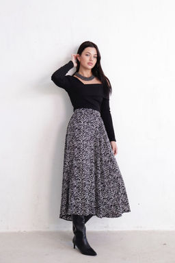 11314 Юбка А-силуэта чёрно-белая - Martichelli фото 25