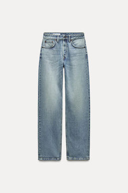 TRF STRAIGHT-LEG MID-RISE JEANS - Zara фото 15