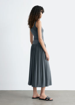 Maxivestido de punto fruncido - H&m фото 6