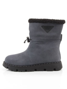 04-PAL273-3Z GRAY/BLUE Ботинки зимние женские (натуральная замша, 100% шерсть)