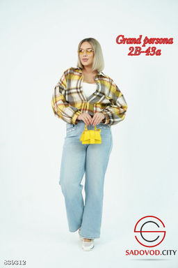 Рубашка женская в клетку - Bruno фото 3