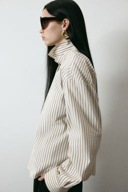 Camisa oversize de popelina - H&m фото 4