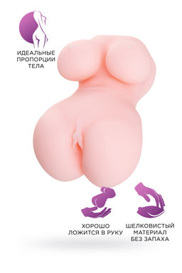 Мастурбатор реалистичный Juicy Pussy by TOYFA Babycakes, TPE, телесный, 14,5 см