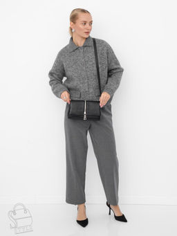 Сумка женская кожаная 1143TH black Polina&Eiterou  в Новосибирске