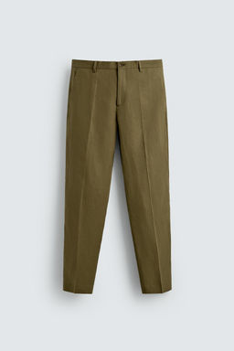 PANTAL?N TRAJE 100% LINO / Aceite - Zara фото 7