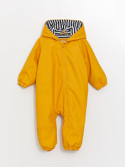 Kap??onlu Uzun Kollu Bask?l? Erkek Bebek Astronot Mont