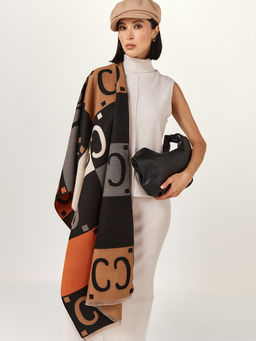 в составе ШЕРСТЬ  и КАШЕМИР Большой, мягкий, теплый  двусторонний палантин - Tantino фото 6