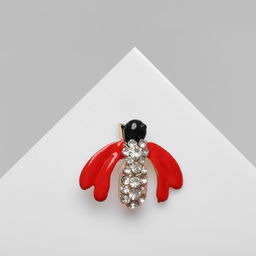 Брошь Мушка, цветная в золоте - Queen fair фото 2