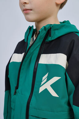 Куртка утепленная с капюшоном Зеленый