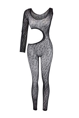 Siyah Dantel Cut Out Detayl? Tek Kol Kaps?z Vucut Corab?/Fantezi Body THMSS26BD00022