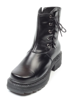 939 BLACK Ботинки зимние женские (натуральная кожа, натуральный мех)