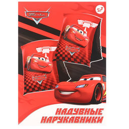 Нарукавники для плавания «Тачки» детские, 20×16 см, красный