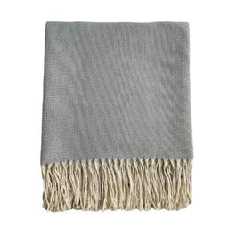 Плед Елочка 140х200см, бел/сер, хл 95%, пэ 5% - Paters фото 2