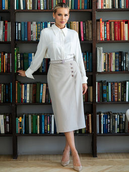 Блузка с отлетной кокеткой - Marchello marchellini фото 3