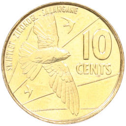 Монета 10 центов 2016 года Сейшелы