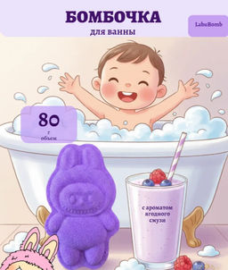 FABRIK бомбочка д/ванны 80гр LabuBomb volet