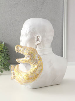 Копилка "Волан-де-Морт" 31х27х23 см, белый с золотом