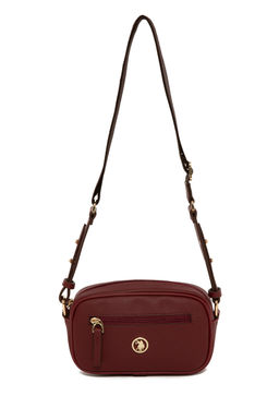 U. S. Polo Assn Женская бордовая сумка через плечо - U.s. polo assn фото 5
