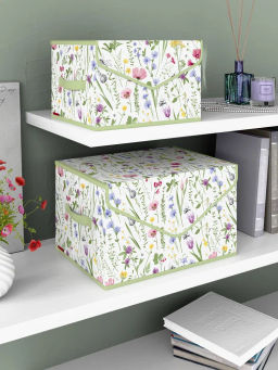 VAL HC-BOX-TM Короб стеллажный с крышкой, большой, 40*30*25 см, HERBARIUM CLOVER, шт