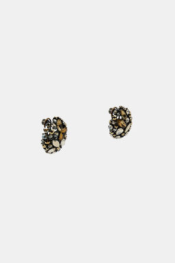 OVAL JEWEL EARRINGS - Zara фото 3