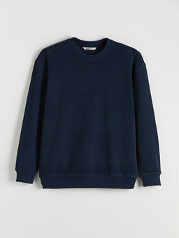 Bisiklet Yaka Erkek Sweatshirt