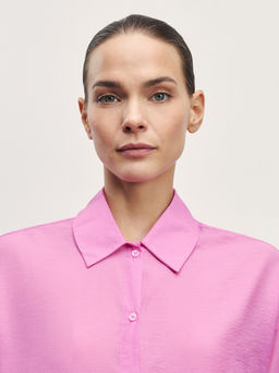 Рубашка из хлопка с коротким рукавом / Zarina  фото 6