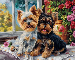 Алмазная мозаика на подрамнике 40x50 Собака / YSG28772 /уп 30/