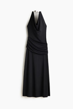 Vestido halter drapeado