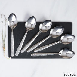 Ложка столовая 6 штук Серебро Берёзка/ MJSP01 /уп 100/ 0,02/ - Галеонтрейд фото 2