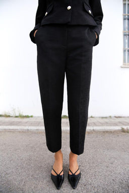 JACQUARD CROPPED TROUSERS - Zara фото 2