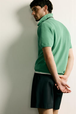 POLO PUNTO REGULAR FIT ESTRUCTURA / Verde - Zara фото 5