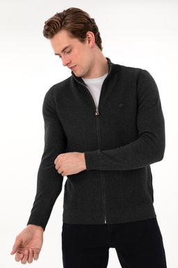 Мужской антрацит Меланг Базовый вязаный вязаный вязаный - U.s. polo assn фото 3