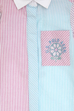 K_z _ocuk Lila Dokuma Elbise Sepette S_rpriz _ndirim - U.s. polo assn фото 3