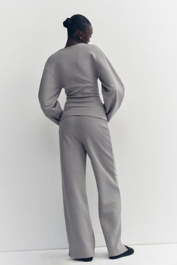 INTERLOCK KNIT TROUSERS WITH VENTS - Zara фото 6
