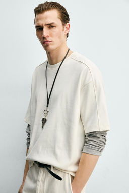 COMPACT TEXTURED SWEATSHIRT - Zara фото 5