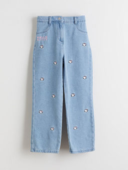 Hello Kitty Nak??l? K?z ?ocuk Jean Pantolon