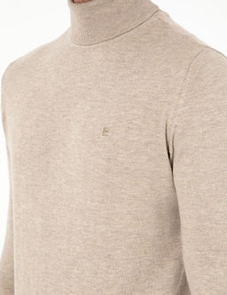 Kum Melanj Slim Fit Bal_k__ Yaka Basic Triko Kazak - Pierre cardin фото 7