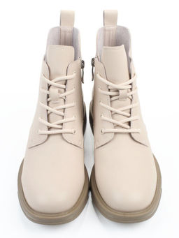 01-M43-15 BEIGE Ботинки демисезонные женские (натуральная кожа)