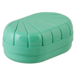 Мыльница дорожная пластмассовая "Ракушка" 11,5х7,5х4,5см, цвета микс (Россия)