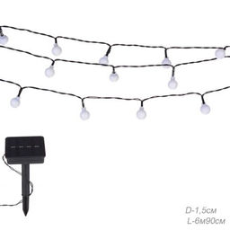 Гирлянда с питанием от солнечных элементов Шарики / PM-6052 /уп 50/7 м 50 лампочек - Галеонтрейд фото 2
