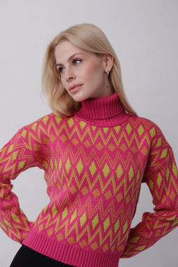 11060 Свитер розовый с узорами - Martichelli фото 5