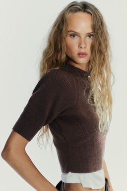 RIB KNIT SWEATER - Zara фото 5