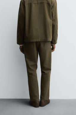 TEXTURED COTTON TROUSERS - Zara фото 3