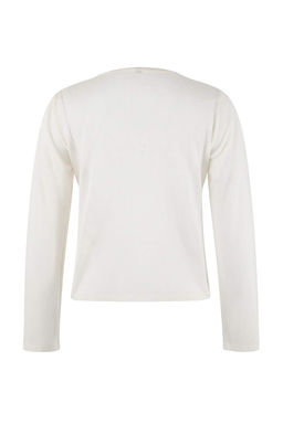 Wardrobe Essentials Ekru Bisiklet Yaka Ince Triko H?rka TWOSS26HI00009 - Trendyolmilla фото 2