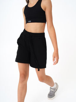 Шорты трикотажные, черные - Inzibe фото 2