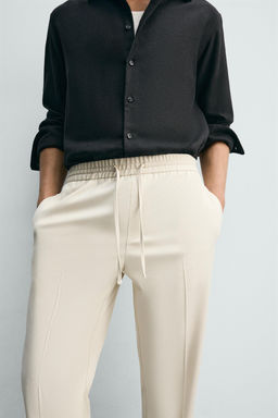 PANTAL?N CINTURA JOGGER CONFORT / Crudo medio - Zara фото 5