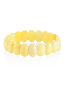 Изысканный браслет из балтийского янтаря молочно-медового цвета